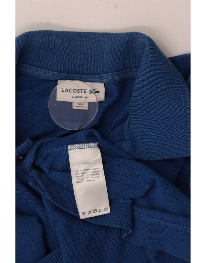 Męska koszulka polo Lacoste o klasycznym kroju, rozmiar 4, średnia niebieska, bawełniana