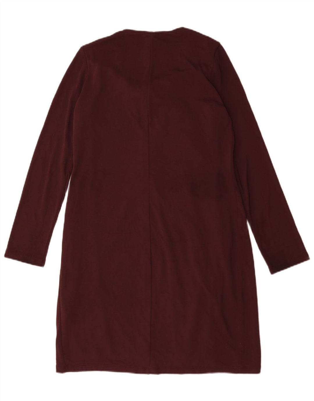 Marks & Spencer Damska sukienka typu shift z długim rękawem, UK 10, mała, bordowa