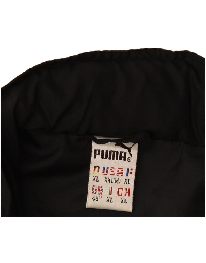 Męski wiatrówka Puma Graphic UK 44 2XL Czarny poliester z blokami kolorów