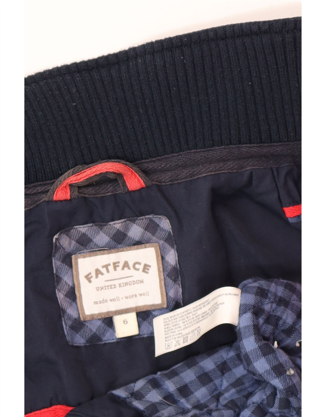 Damska kurtka wiatrówka Fat Face UK 6 XS, granatowa, nylonowa