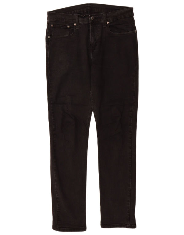 Męskie jeansy LEVI'S 502 zwężane W32 L31, czarne, bawełniane