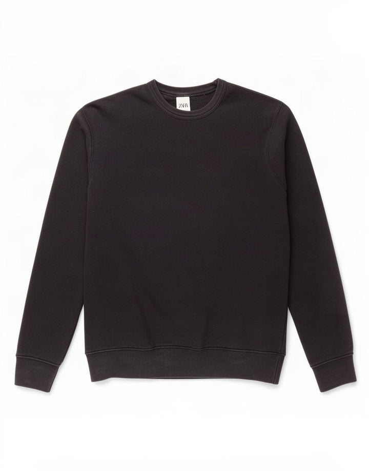 Męski sweter Zara, duży, czarny, bawełniany