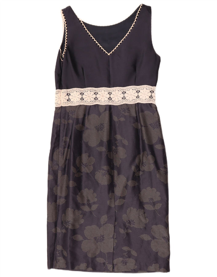 Damska sukienka płaszczowa Fenn Wright Manson UK 10, mała, granatowa w kwiaty