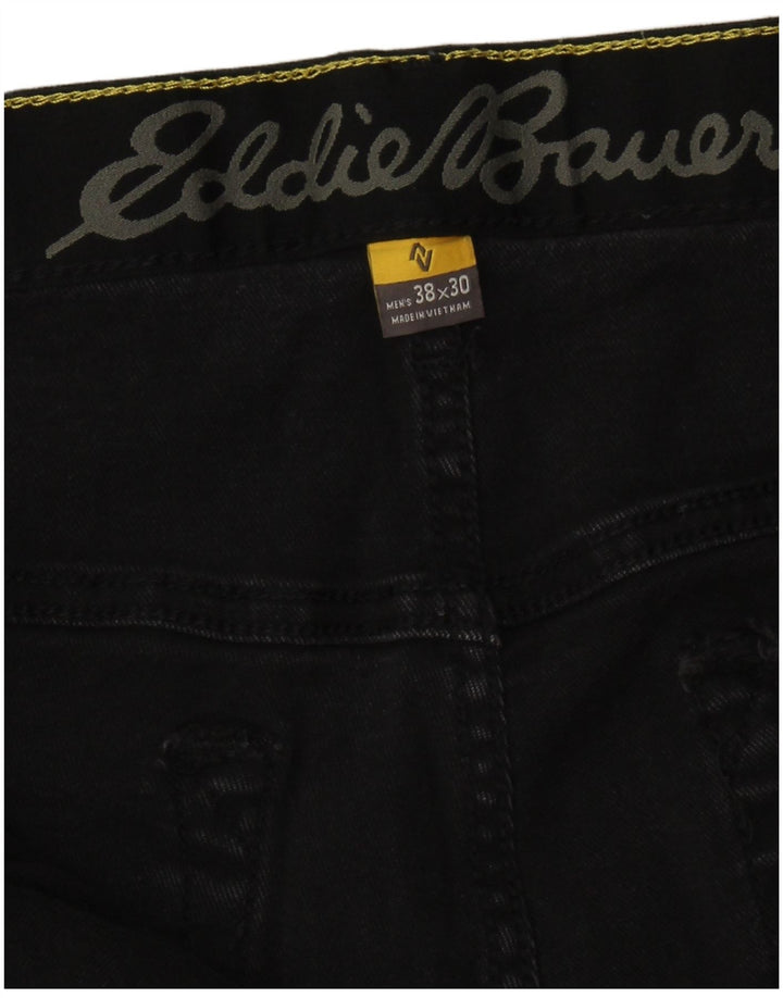 Męskie proste dżinsy Eddie Bauer W38 L30 czarne