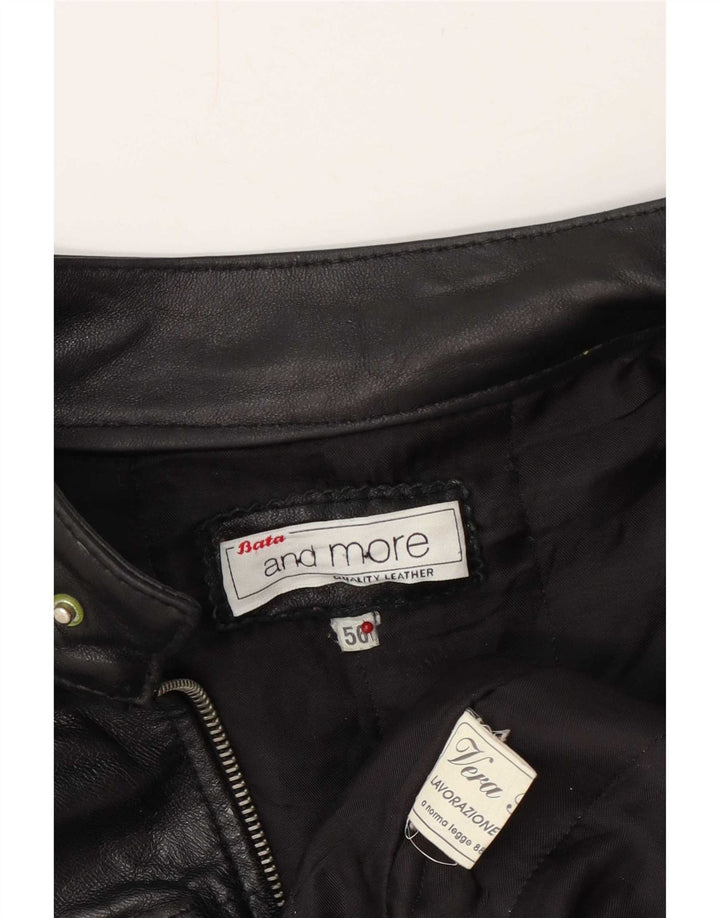 Bata and More Męska kurtka skórzana UK 42 XL czarna