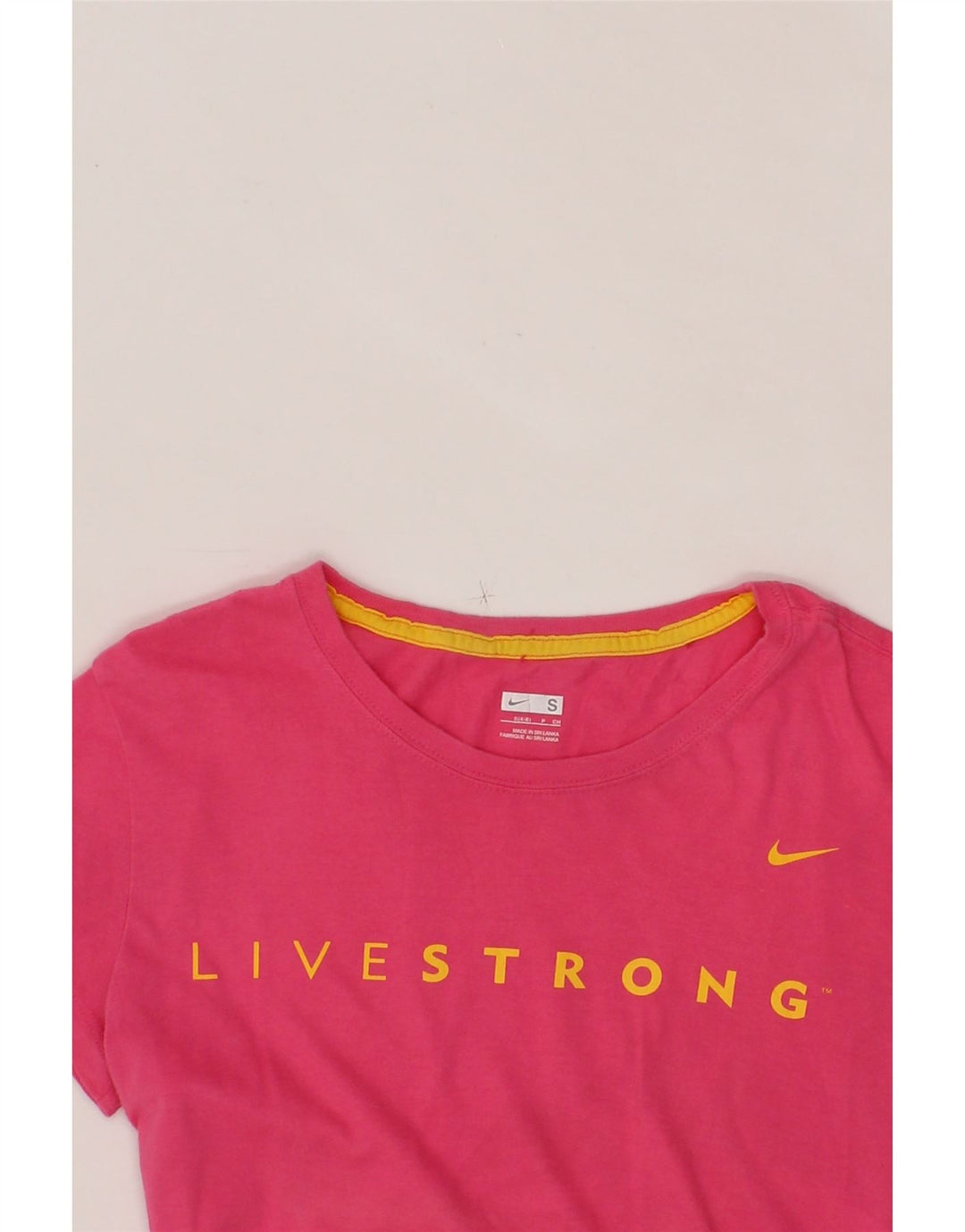 NIKE Womens Graphic T-Shirt Top US 4/6 Small Pink Vintage Nike and Second-Hand Nike from Messina Hembry 