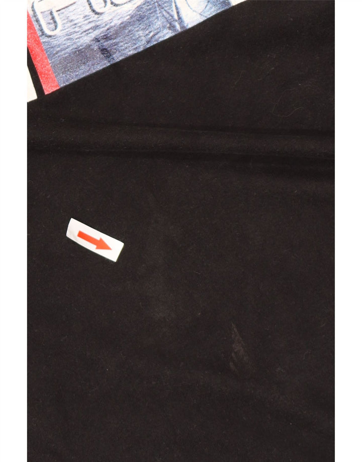 Męska koszulka z grafiką FILA, góra XL, czarna, bawełniana