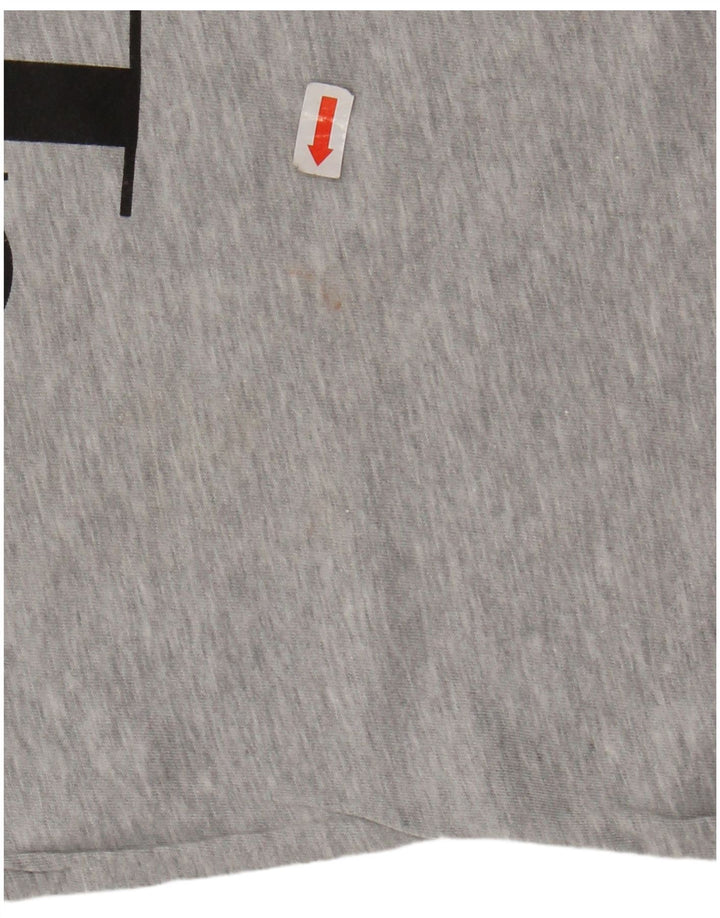 CALVIN KLEIN JEANS Damski T-shirt z grafiką Top UK 6 XS Szary, nakrapiany bawełniany
