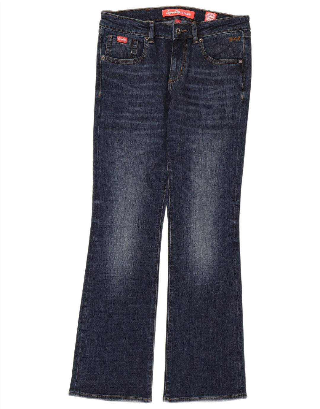 SUPERDRY Damskie jeansy Bootcut W28 L30 Niebieska bawełna