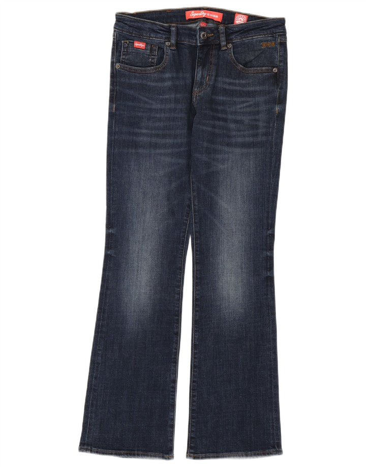 SUPERDRY Damskie jeansy Bootcut W28 L30 Niebieska bawełna