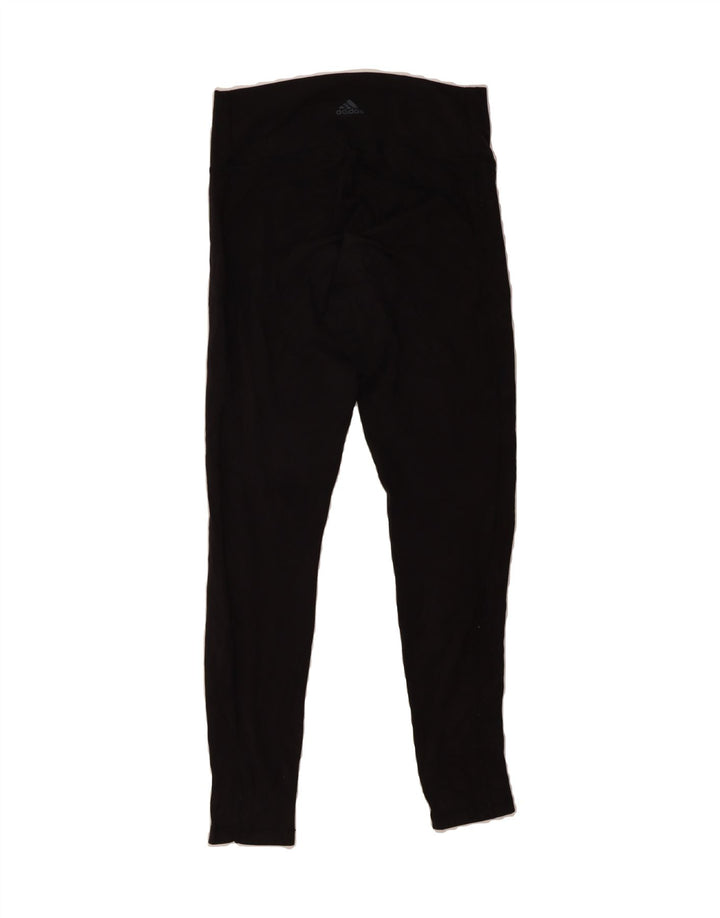 ADIDAS Womens Climalite Leggings UK 12/14 Medium  Black Polyester Vintage Adidas and Second-Hand Adidas from Messina Hembry 