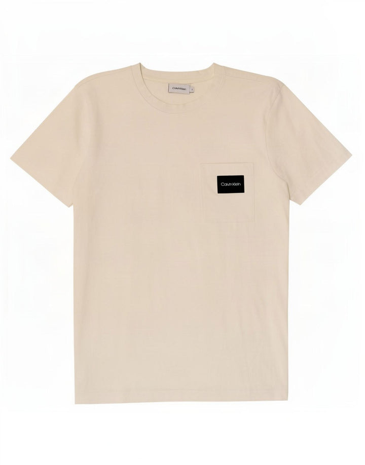 T-shirt męski Calvin Klein, mały, biały
