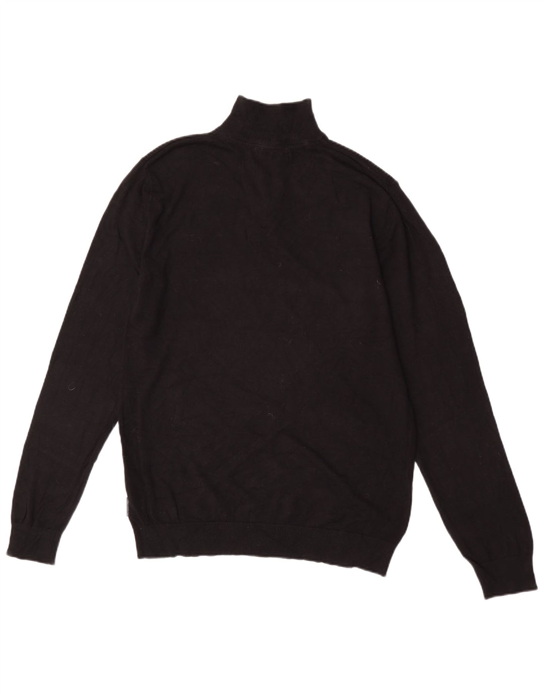 Męski sweter zapinany na zamek French Connection, duży, czarny, wiskozowy