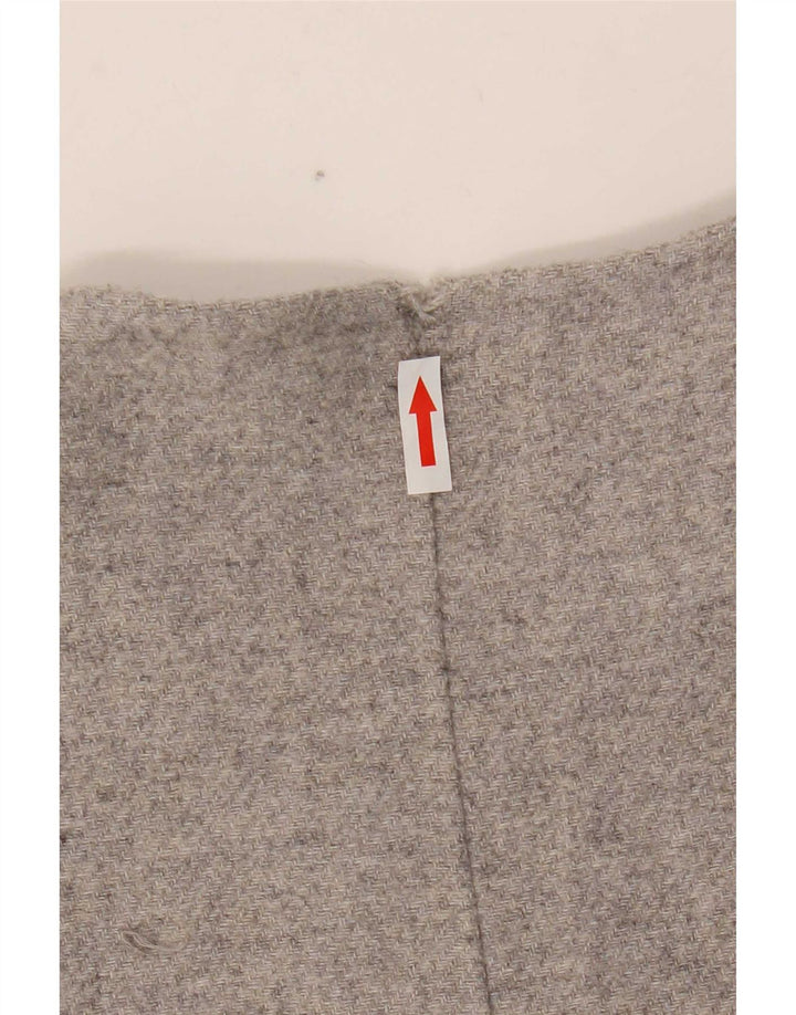 Damski płaszcz oversize z rękawem 3/4 Zara UK 10 Small, szara wełna