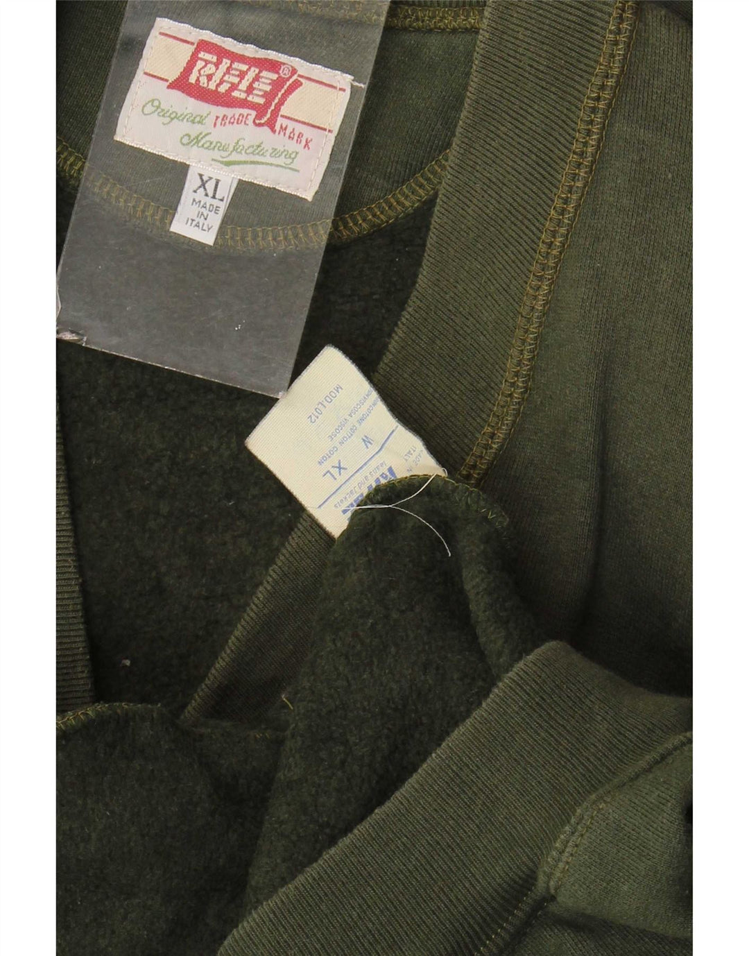 Męski sweter rozpinany Rifle XL, bawełniany khaki
