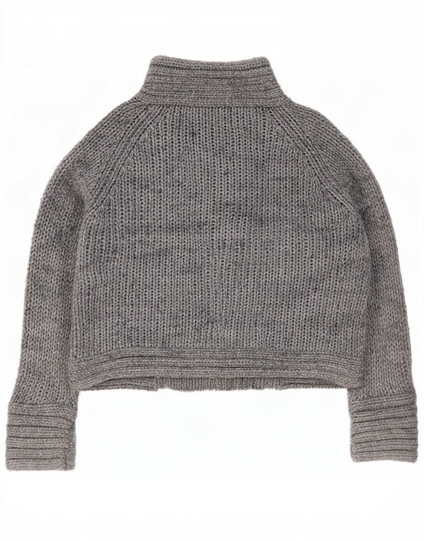 Sweter damski Zara Cardigan UK 14 Średni szary akryl