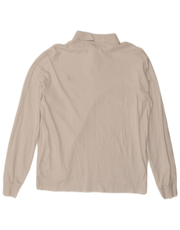 POLO RALPH LAUREN Męska koszulka polo slim fit z długim rękawem, średnio biała