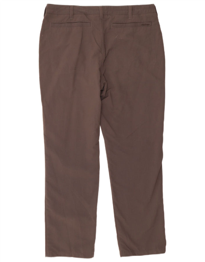 Męskie zwężane spodnie Chino Rohan W36 L29 Brązowe