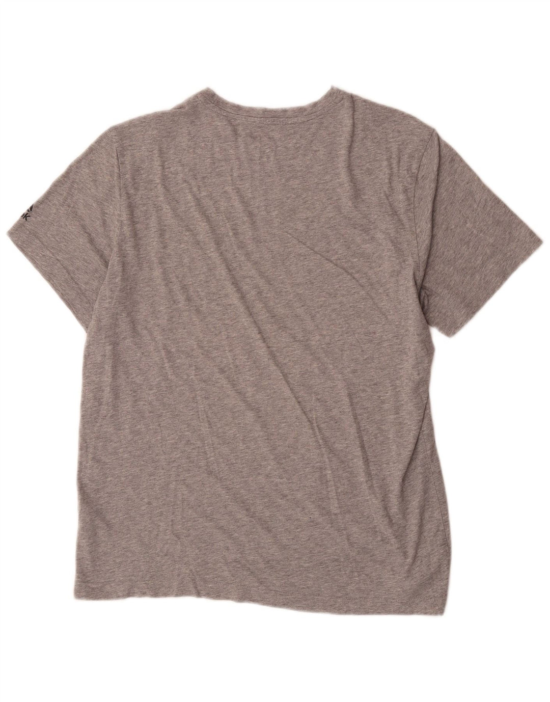 Męski T-shirt Reebok z grafiką, duży, szary, bawełniany