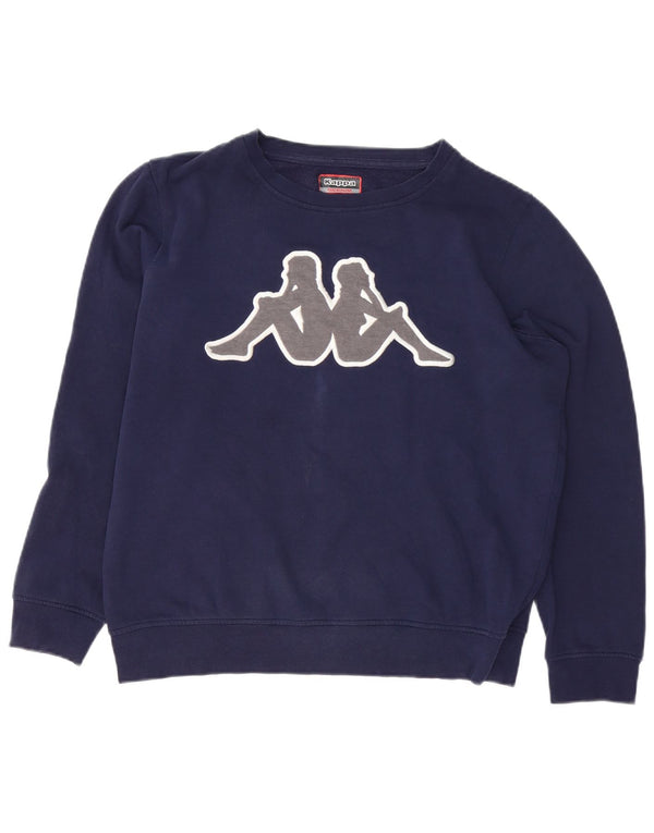 Damska bluza Kappa Graphic Oversize Sweter UK 14 Średni granatowy