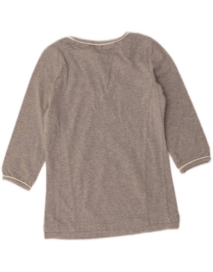CHAMPION Womens Crop Top 3/4 Sleeve UK 10 Small Grey Vintage Champion and Second-Hand Champion from Messina Hembry 