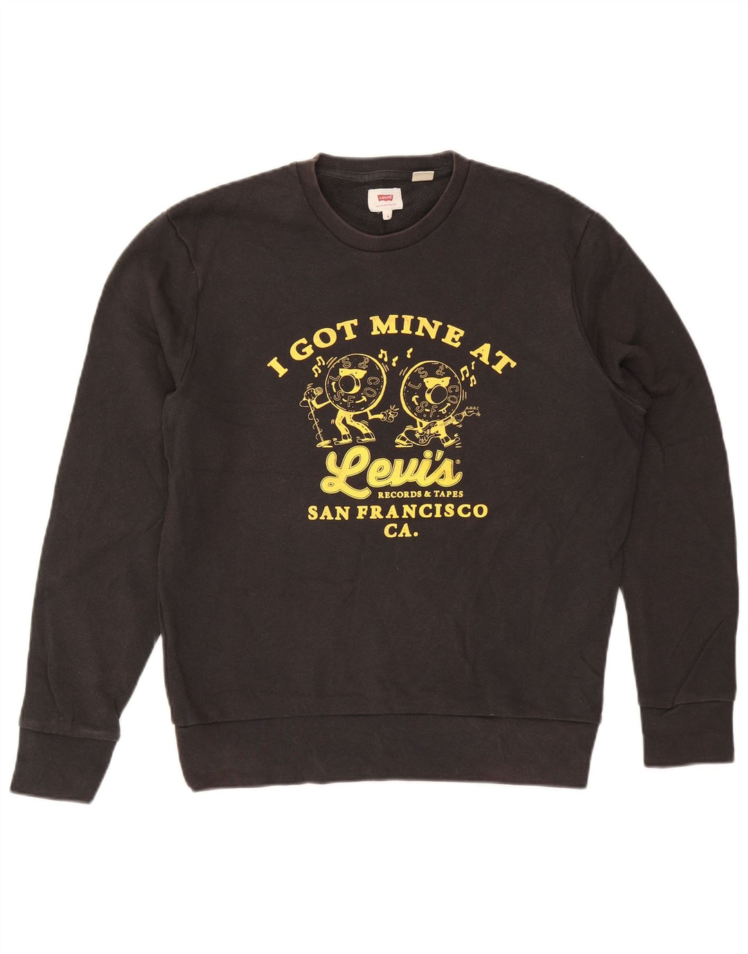 Męska bluza Levi's San Francisco z grafiką, średnia czarna bawełna