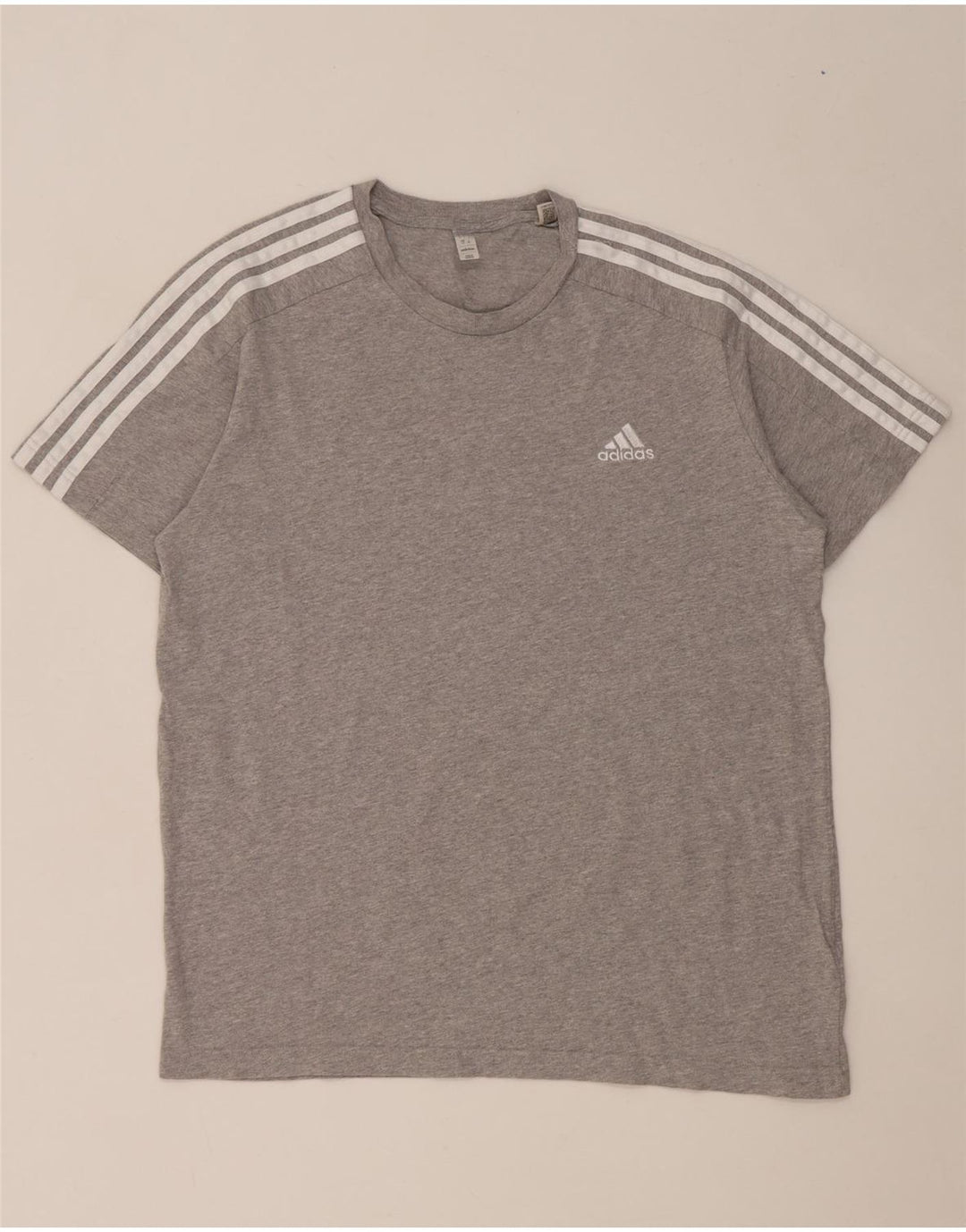 Adidas Męska koszulka Top, duża, szara, nakrapiana bawełna