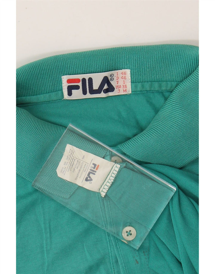 Męska koszulka polo FILA IT 46 Small, zielona bawełniana