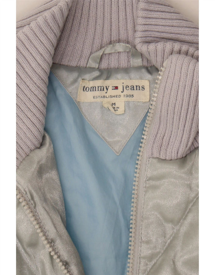 TOMMY HILFIGER Womens Padded Jacket UK 14 Medium Grey Polyester Vintage Tommy Hilfiger and Second-Hand Tommy Hilfiger from Messina Hembry 
