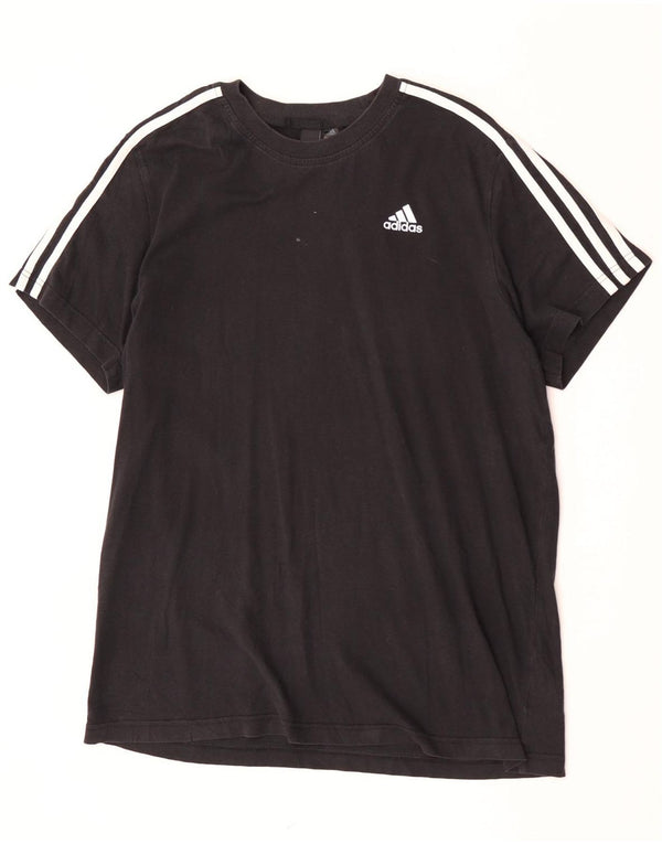 Adidas Męski T-shirt Top Duży Czarny Bawełniany