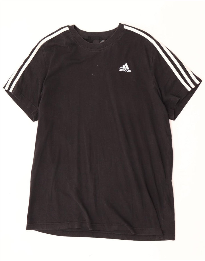 Adidas Męski T-shirt Top Duży Czarny Bawełniany