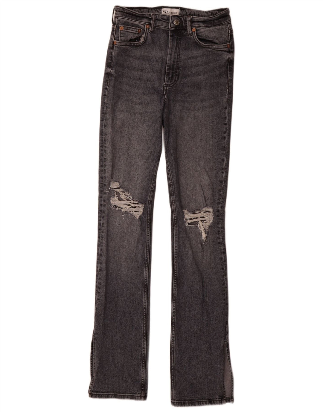 Damskie jeansy Zara w trudnej sytuacji EU 38 Small W28 L34 Szara bawełna