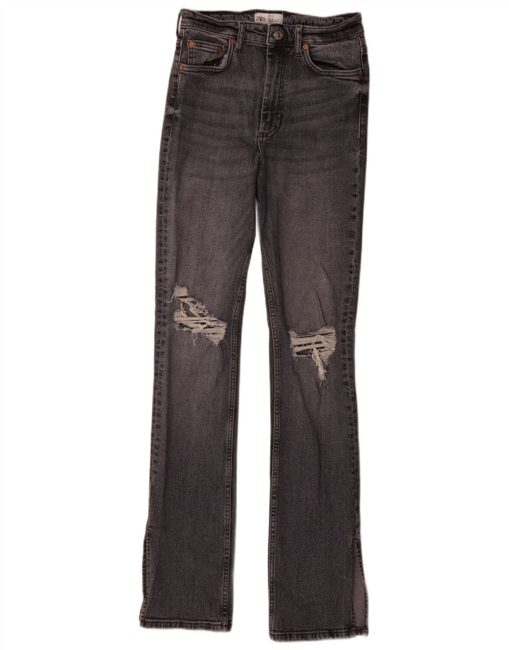 Damskie jeansy Zara w trudnej sytuacji EU 38 Small W28 L34 Szara bawełna