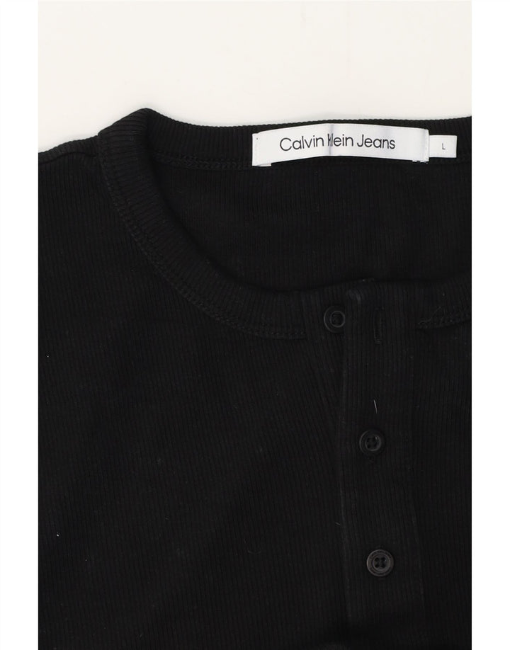 Męski T-shirt CALVIN KLEIN JEANS, duży, czarny