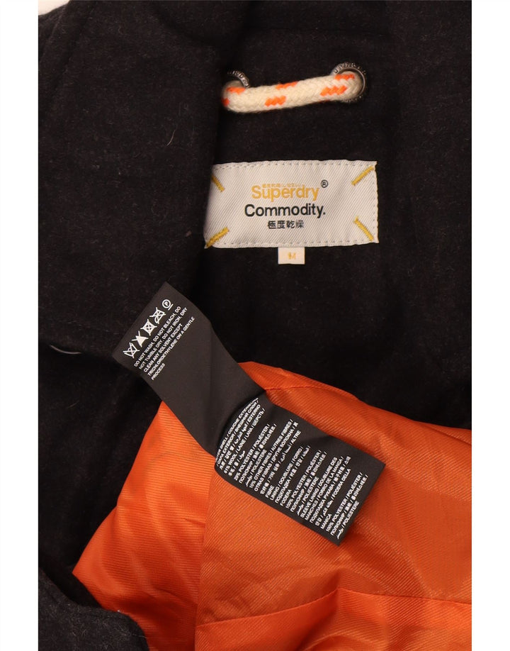 Płaszcz męski Superdry Commodity Pea Coat UK 38, średnia czarna wełna