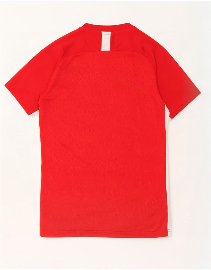 Męski T-shirt Nike Dri Fit, mały, czerwony, poliestrowy blok kolorów