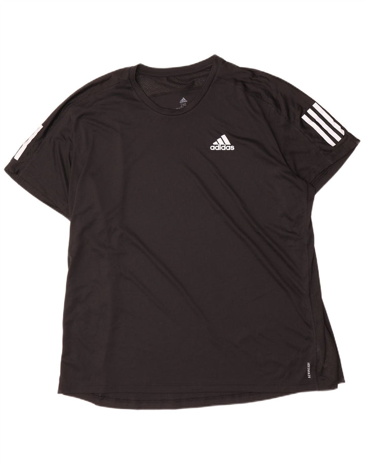 Męski t-shirt ADIDAS Aeroready Top 2XL, czarny poliester