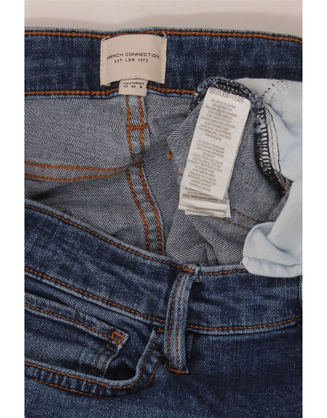 Jeansy damskie French Connection Straight UK 12 Medium W32 L30 Niebieskie
