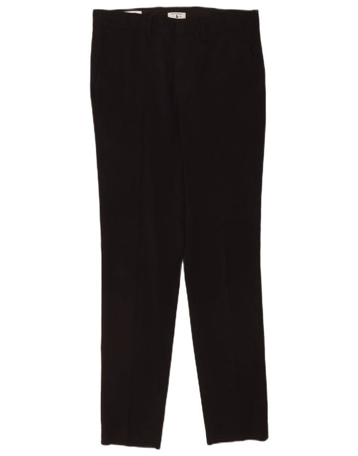 Męskie spodnie typu slim chino Jack & Jones W30 L32 Czarny poliester