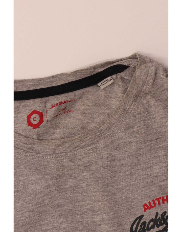 T-shirt męski Jack & Jones, średnioszary, bawełniany