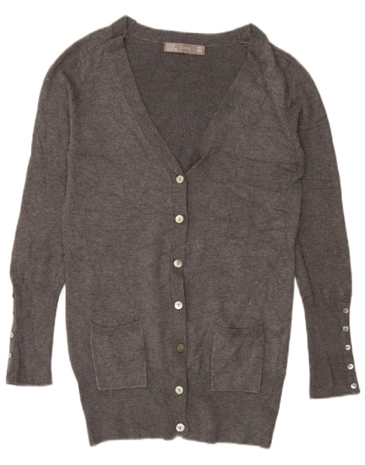 Sweter damski Zara Cardigan UK 12 Średni szary Rayon