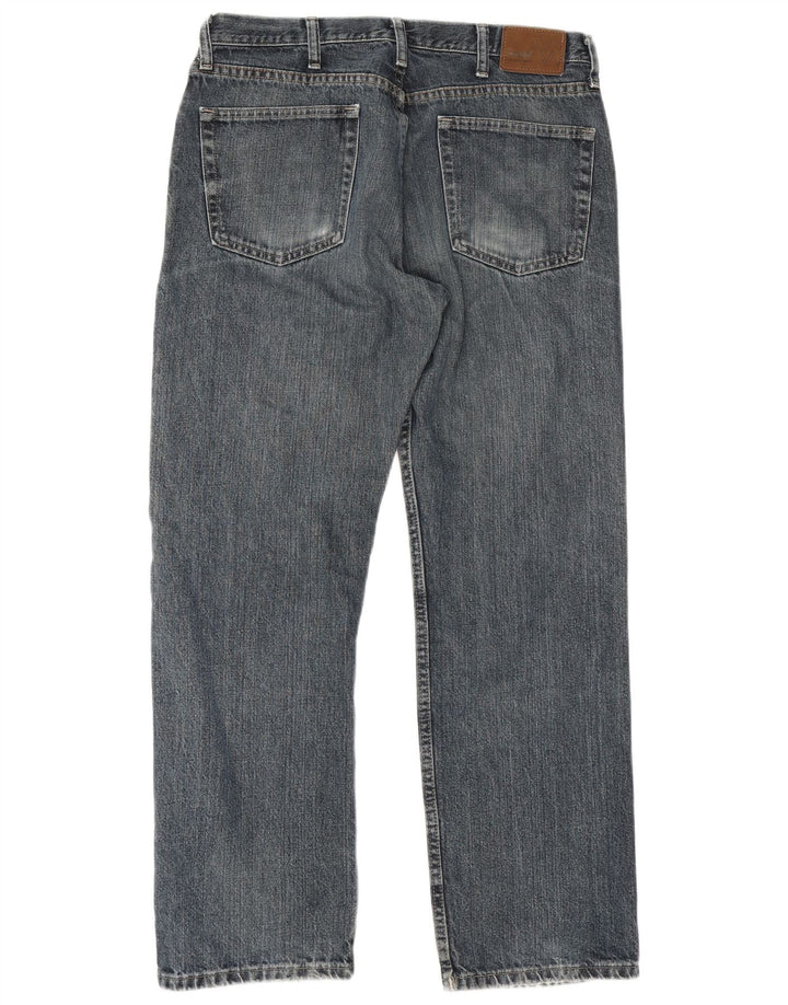 Męskie jeansy Wrangler w trudnej sytuacji, o regularnym kroju, W34 L29, niebieska bawełna