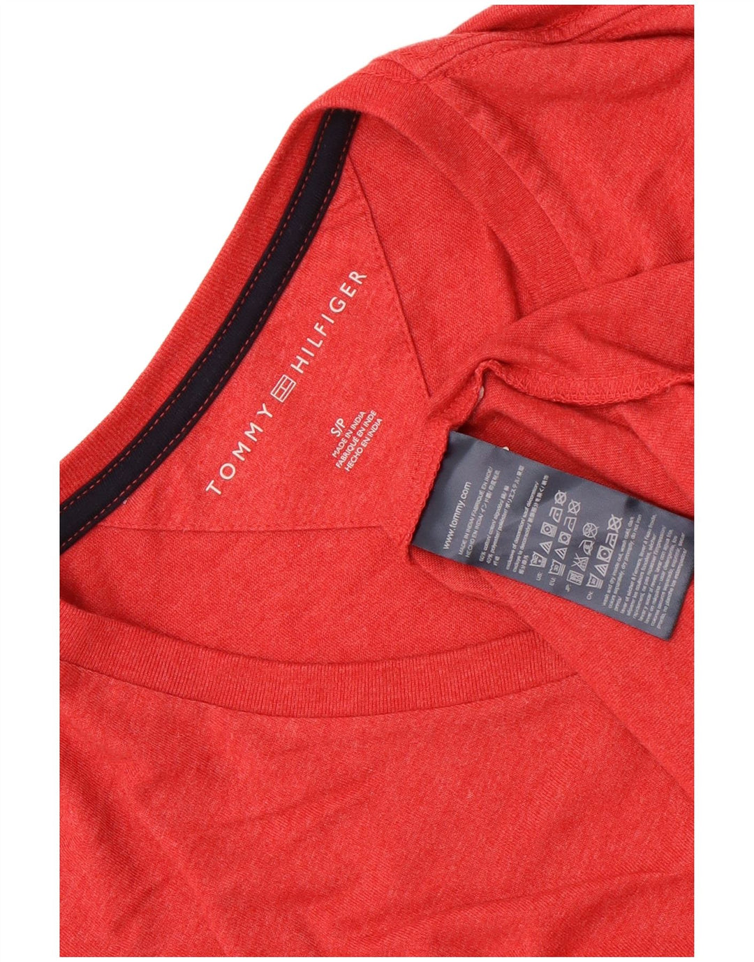 T-shirt męski Tommy Hilfiger, mały, czerwony, bawełniany