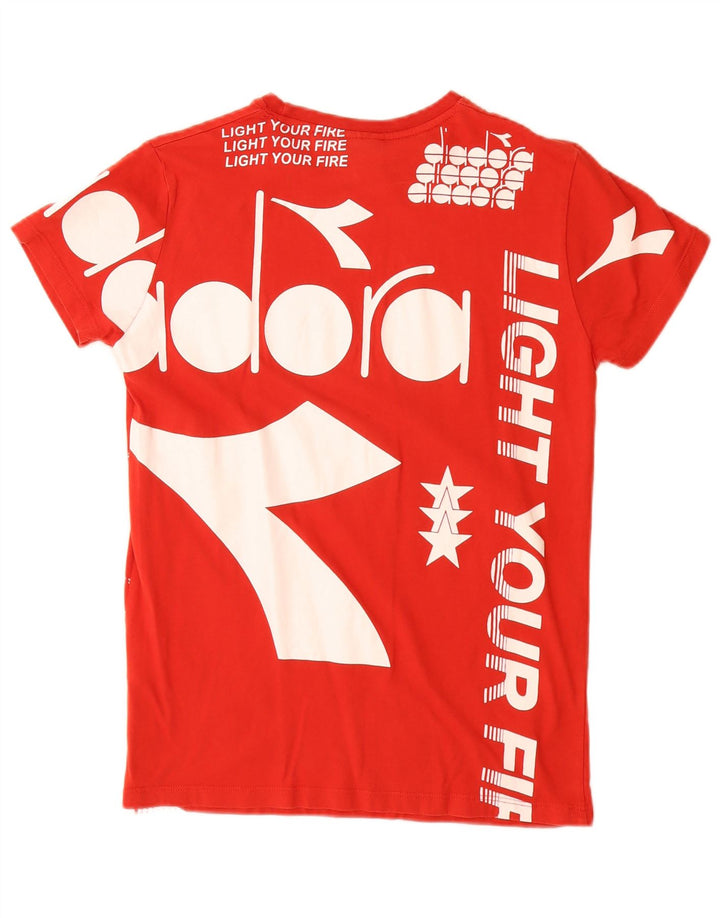 Chłopięcy T-shirt z grafiką Diadora 13-14 lat, czerwony