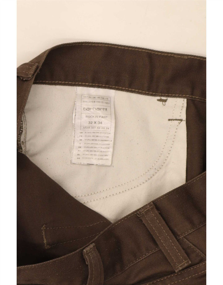 Męskie spodenki codzienne Carhartt W32 Średni brązowy poliester