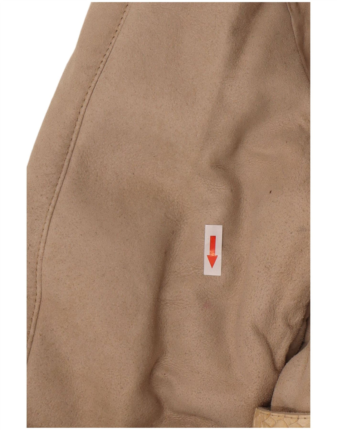 Vintage damski płaszcz shearling UK 14 średni beżowy shearling