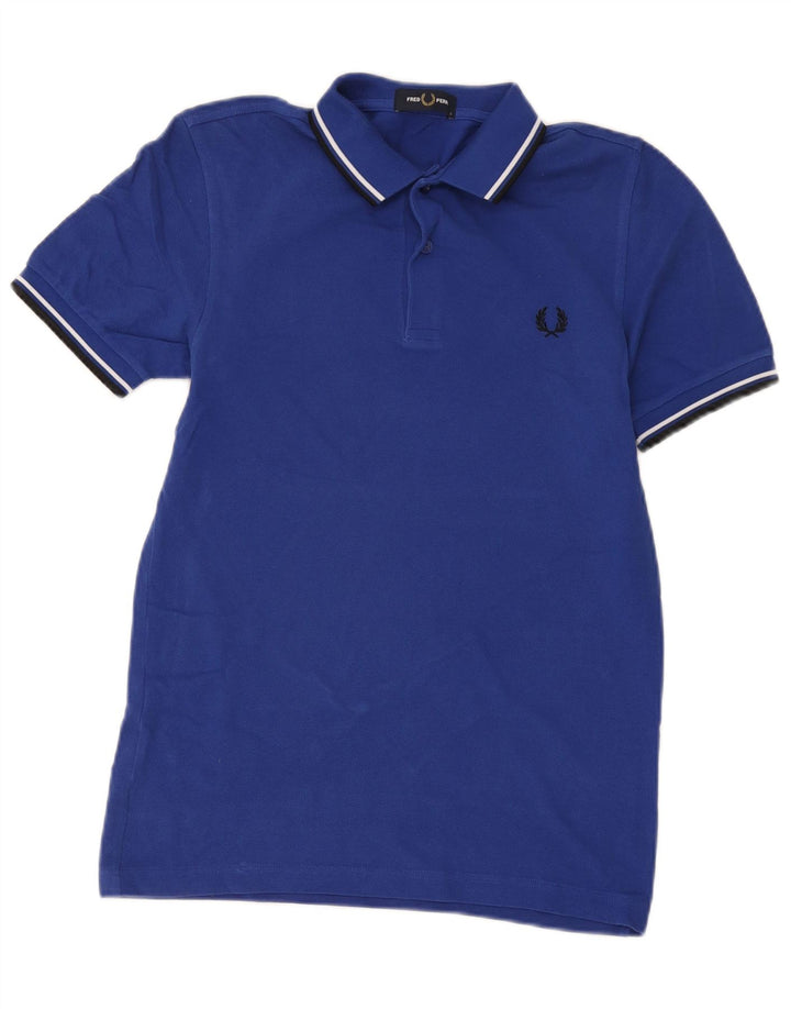 Męska koszulka polo Fred Perry, mała, niebieska, bawełniana