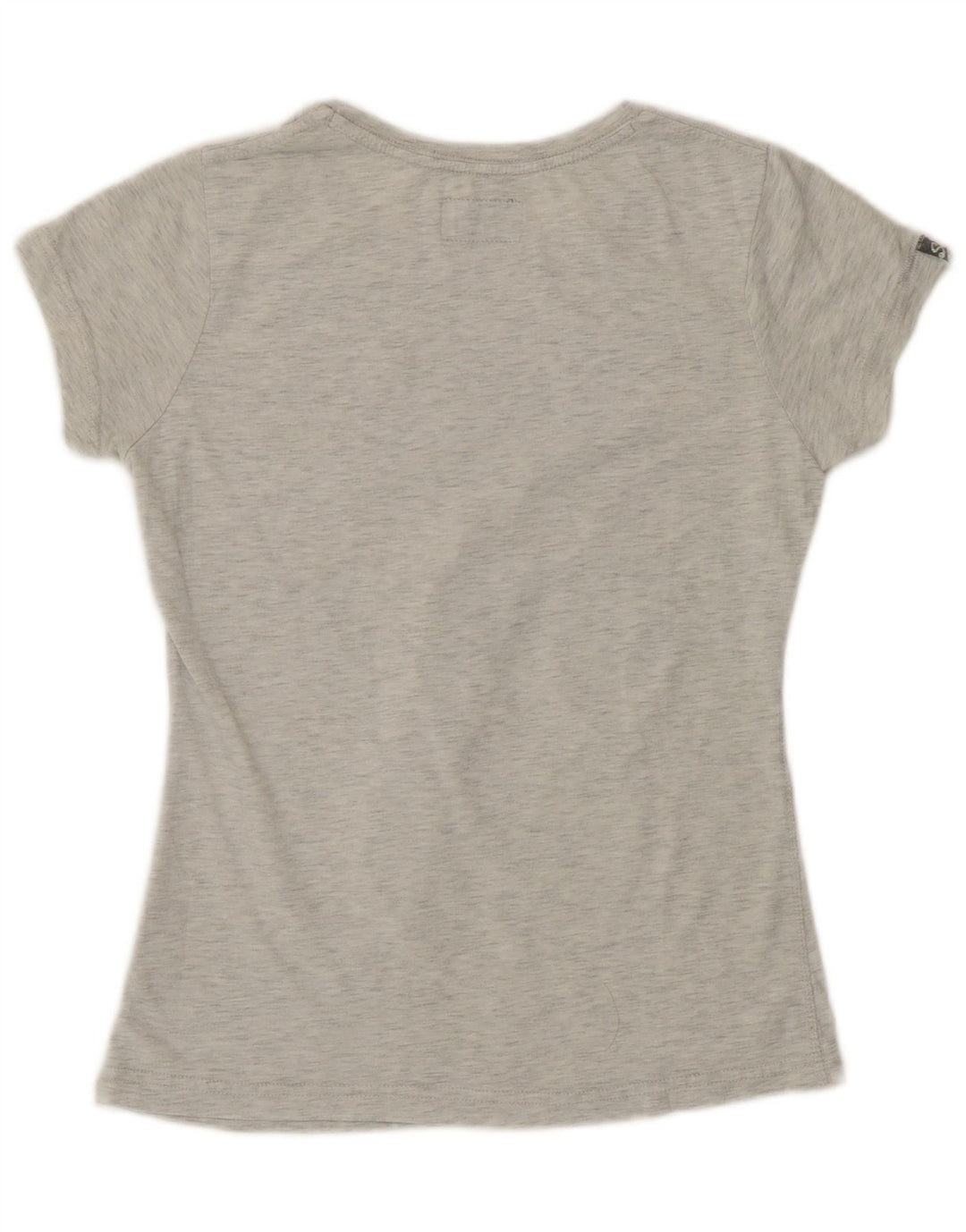 Damski T-shirt z grafiką Superdry Top UK 12 Średni szary, nakrapiany poliester