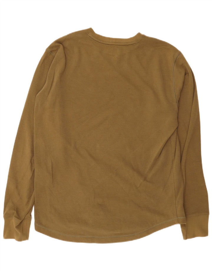 Męski top Carhartt o swobodnym kroju z grafiką, z długim rękawem, średnio zielony, bawełniany