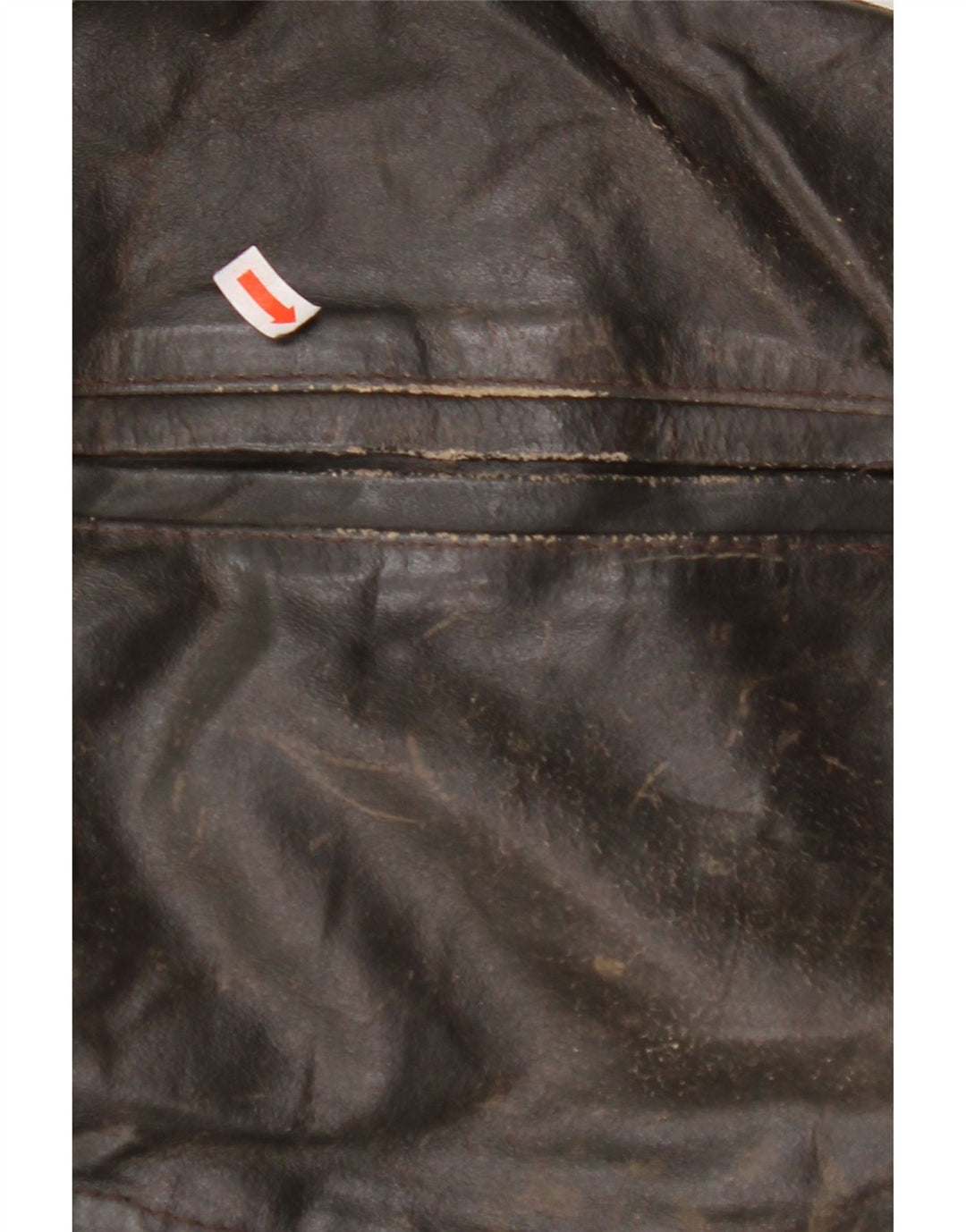 Damska kurtka skórzana VINTAGE z rękawem 3/4 UK 14, średnia brązowa skóra